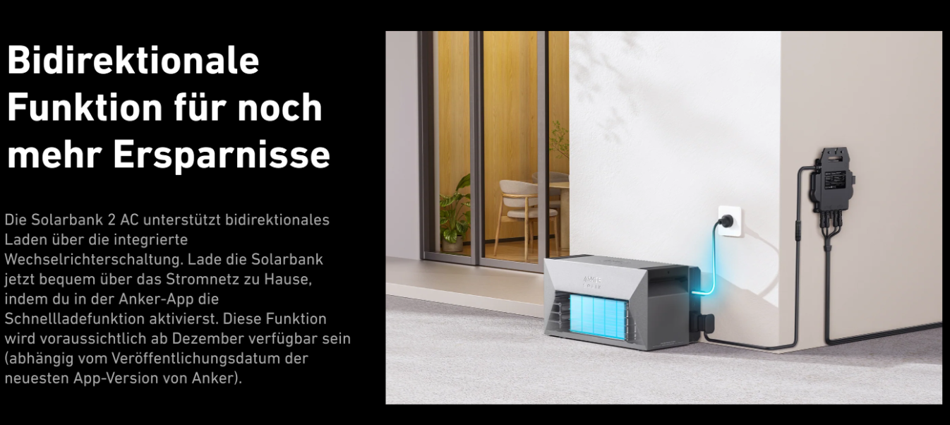 Anker SOLIX Solarbank 2 E1600 AC Solarstromspeicher 1600Wh
