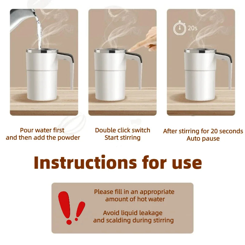 380ml automatisch selbst rührender Magnetbecher mit LCD-Bildschirm, Kaffee, Milch, Saft, Mischbecher, USB wiederaufladbare Smart-Thermal-Cups