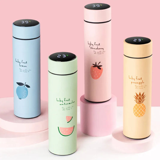 SmarteThermosflasche mit LCD Temeraturanzeige, Edelstahl Thermos Wasserflasche, für Kinder Vakuumflaschen, hält kalt Isolierung, Tasse Tee Obst Tasse