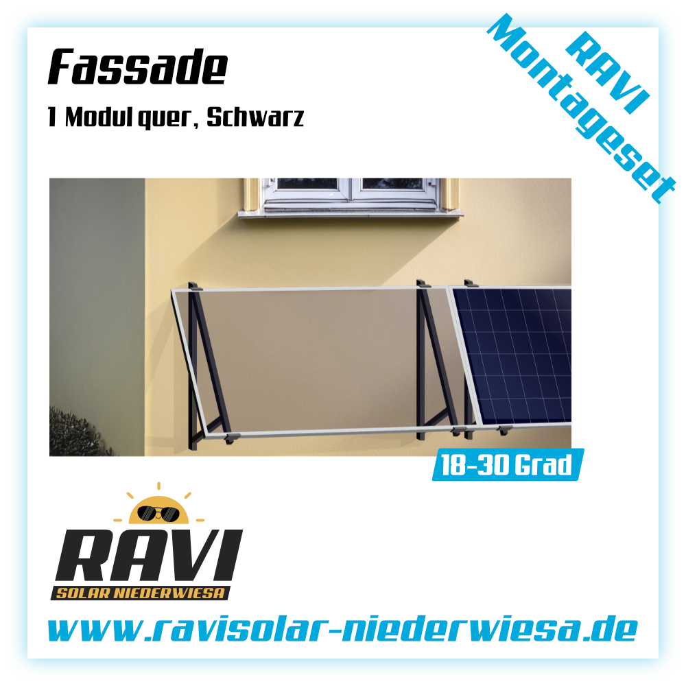 Solar Montagesystem/ Aufständerung für Flachdach schwarz, einstellbar 18-30 Grad