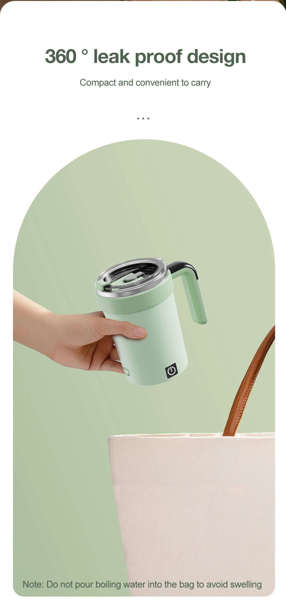 Automatischer Rührbecher, wiederaufladbarer Magnetmischer, elektrische Rührbecher, Edelstahl, Kaffeebecher, rotierender magnetischer Becher