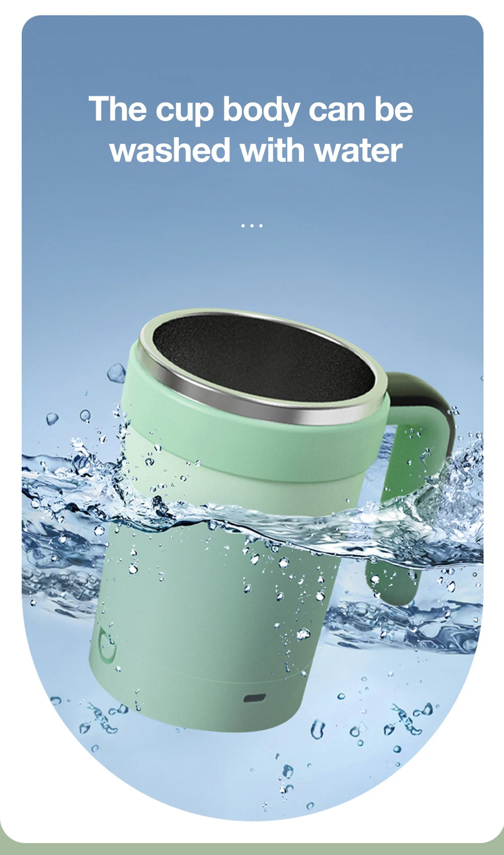 Automatischer Rührbecher, wiederaufladbarer Magnetmischer, elektrische Rührbecher, Edelstahl, Kaffeebecher, rotierender magnetischer Becher