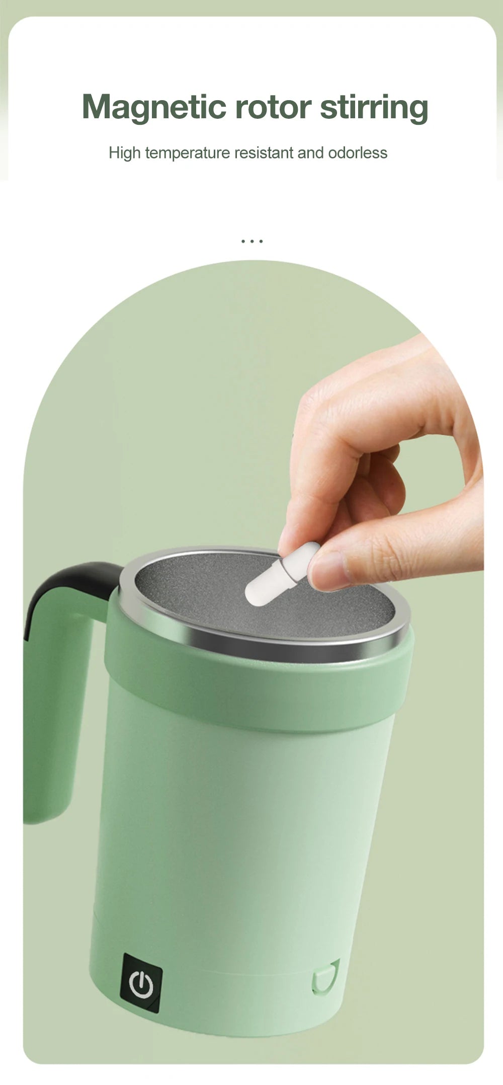 Automatischer Rührbecher, wiederaufladbarer Magnetmischer, elektrische Rührbecher, Edelstahl, Kaffeebecher, rotierender magnetischer Becher