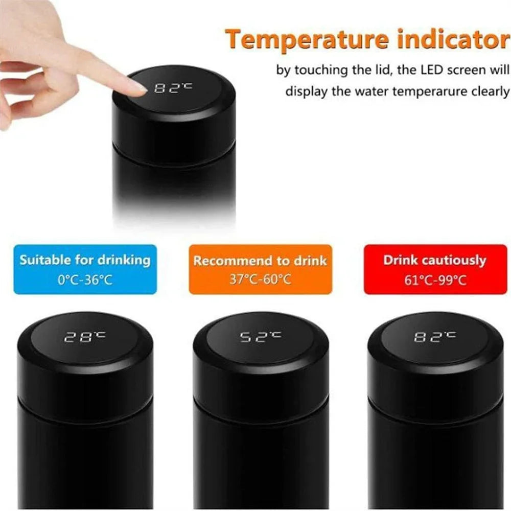 500ml Thermos Flasche Smart Cup Digital mit Temperatur Display - Edelstahl Thermos Flasche Lang anhaltende Wärme