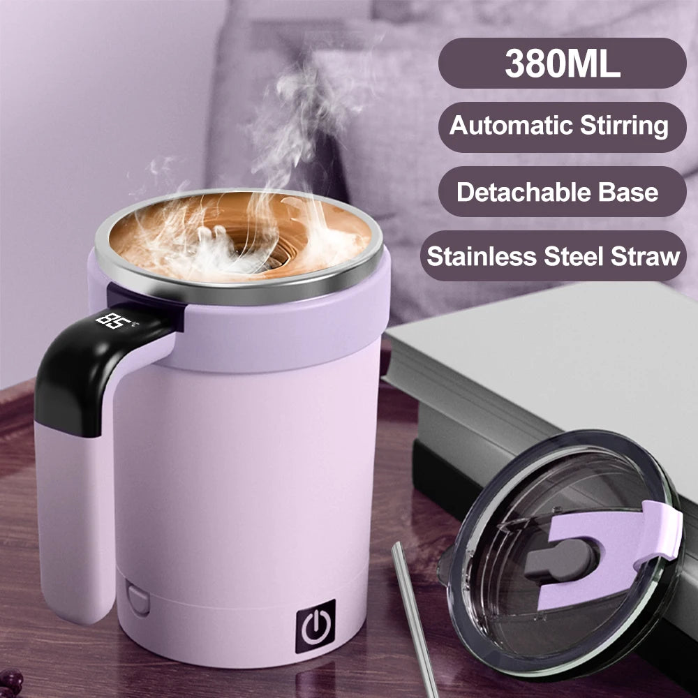 Automatischer Rührbecher, wiederaufladbarer Magnetmischer, elektrische Rührbecher, Edelstahl, Kaffeebecher, rotierender magnetischer Becher