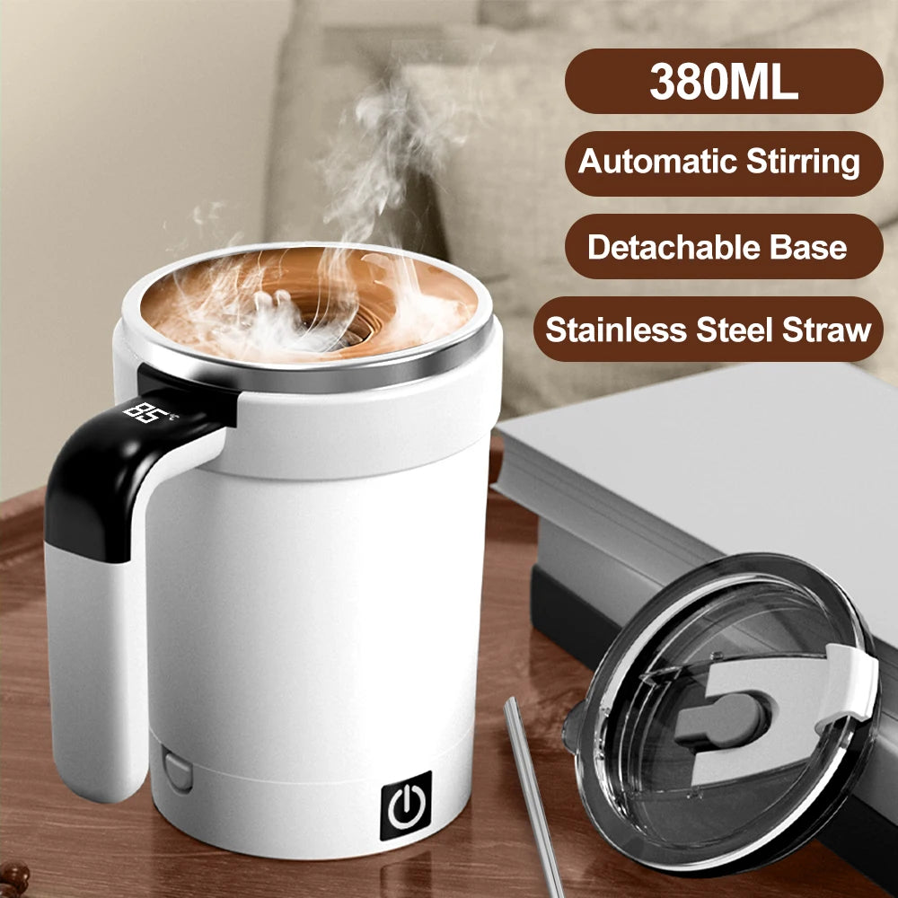 Automatischer Rührbecher, wiederaufladbarer Magnetmischer, elektrische Rührbecher, Edelstahl, Kaffeebecher, rotierender magnetischer Becher