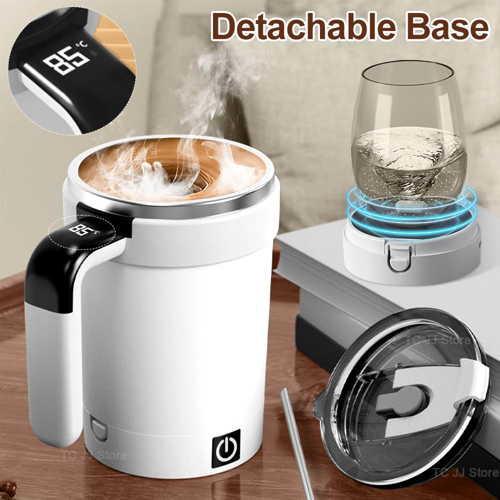 Automatischer Rührbecher, wiederaufladbarer Magnetmischer, elektrische Rührbecher, Edelstahl, Kaffeebecher, rotierender magnetischer Becher