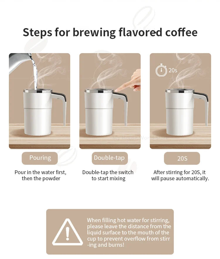 Automatische Rühr becher wiederauf ladbare tragbare Kaffee elektrische Rühren Edelstahl mischer rotierende magnetische selbst rührende Becher
