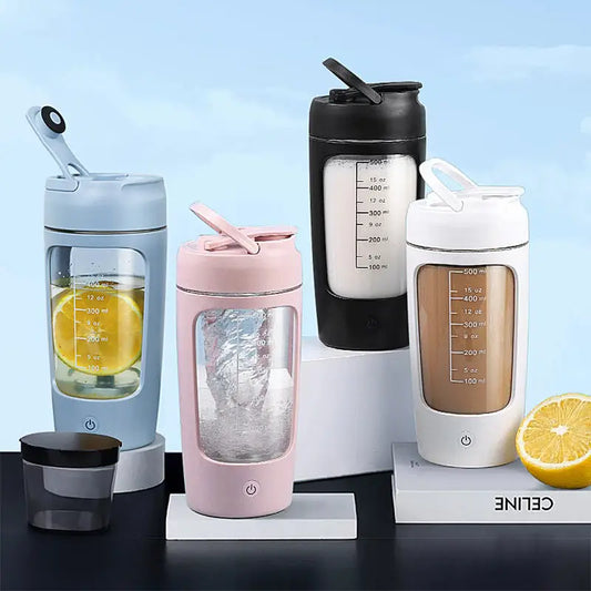 USB Elektrischer tragbarer Whey-Protein-Shaker, vollautomatischer Rührbecher, wiederaufladbar, Gym BA Free Cocktail Blend